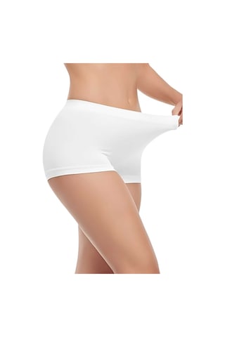 Uniquetrenders Kadın Dikişsiz Boxer 3'lü Set Beyaz