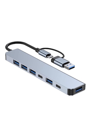Microcase AL4615 Type C To USB 3.0 7 İn1 Port Çoğaltıcı Hub Adaptör