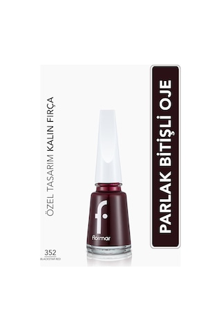 Flormar Nail Enamel Mineralli Klasik Parlak Oje 352 Blackstar Red