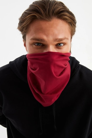Erkek 4 Fonksiyonlu Koruyucu Pamuklu, Esnek, Terletmez, Bandana, Boyunluk, Maske - Tek Ebat / Bordo Bordo