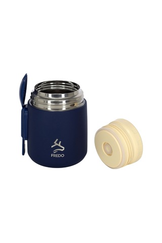 Duo Dine Bebek Lacivert Mama Kabı & Yemek Saklama Termosu, Mug - 8 Saat Sıcak, 12 Saat Soğuk Tutma 500 Ml Lacivert