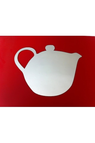 Sıa Aynalı Duvar Süsü (Sticker) Çaydanlık Şekilli