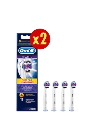 Oral-B 3D White Elektrikli Diş Fırçası Yedek Başlığı 8'li