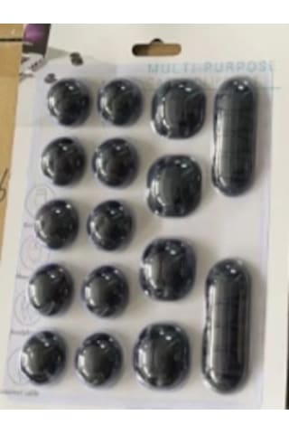 Yapışkanlı Kablo Sabitleyici Düzenleyici 16'lı Paket Çok Renkli