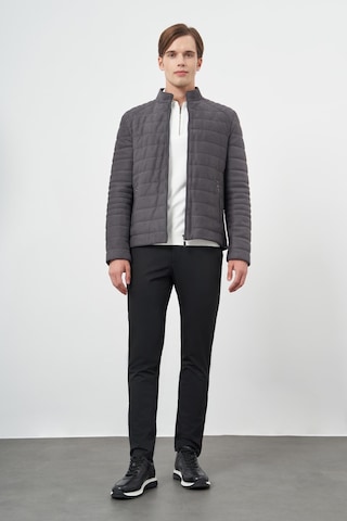 İmza Antrasit Süet Suni Deri Hakim Yaka Düz Yırtmaçsız Tam Astar Slim Fit Casual Deri Mont 1038245150 Antrasit