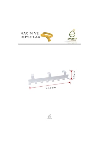 Kapı Arkası Askılık 8'li Askı Aparatı Banyo Havlu Askısı Düzenleyici Organizer 3'lü Set Çok Renkli