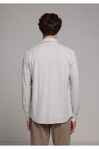 Colin's Colins Regular Fit Shirt Neck Çizgili Erkek Yeşil Uzun Kol Gömlek Cl1083062 Q1.v2 Lkh Açık Haki