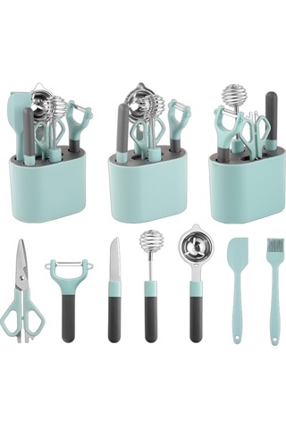 Sones 5 Adet / Set Paslanmaz Çelik Soyucu Mutfak Aletleri Seti Depolama Tutucu İle