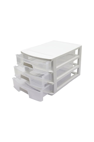 No:3 Çekmece 3 Katlı 35x25.4x22.6cm Siyah Veya Beyaz Gönderilir