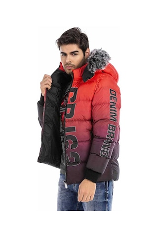 Cipo & Baxx Cm190 Erkek Kırmızı Kürklü Şişme Mont Kırmızı