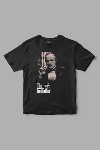 The Godfather Baskılı Tişört Siyah The Godfather Baskılı Tişört Siyah
