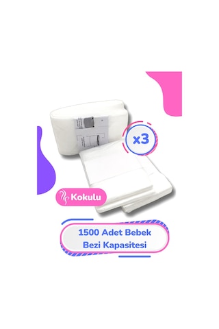 Korbell Yerli Çöp Poşeti 16 L Uyumlu Toplamda 1500 Bez Kapasiteli