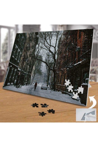 Karlı, Sokak Arası Görüntüsü 240 Parça Puzzle Yapboz-1209401