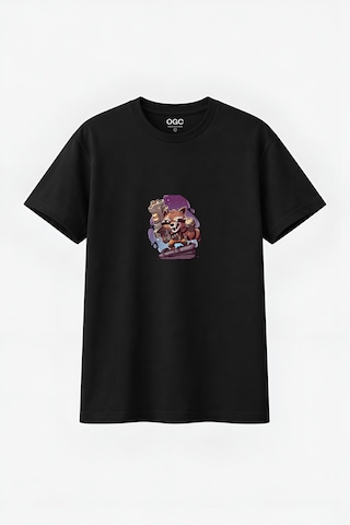 Ogc Racoon Unısex T-shırt Siyah