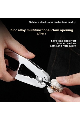 Qingmipy Zink Alloy Mutfak Aleti: Midye, Kan Midyesi Ve Ceviz Açıcı - Dayanıklı Doğru Saplı Keten Açma Araçları Diğer