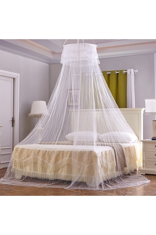 Ev Dairesel Asma Tavan Cibinlik Prenses Çadırları Beyaz