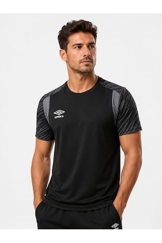 Umbro Plus Training Erkek Siyah Antrenman Spor Tişörtü Tf0437