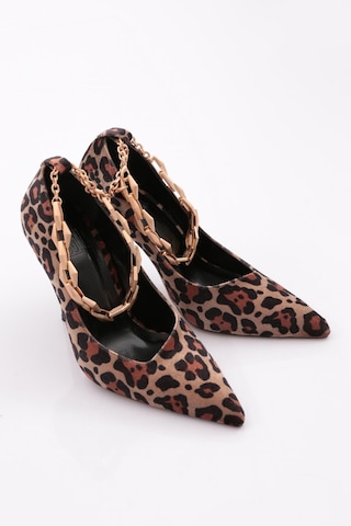 Dgn 4535 Kadin Topuklu Ayakkabi 4535-2446-R1137 Leopar
