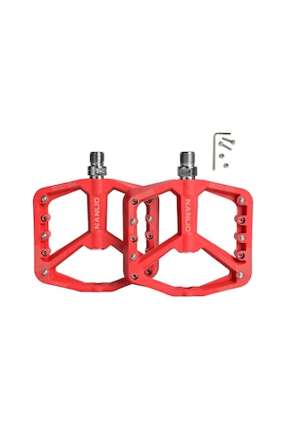 Dolıty Dağ Bisikleti Pedalları Mtb Bisiklet Düz Kırmızı