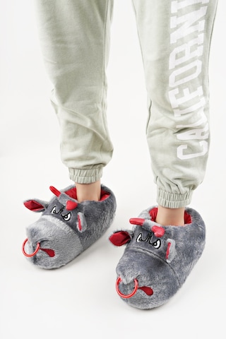 Devida Yumuşak Taban Sevimli Hayvan Panduf Gri Gri