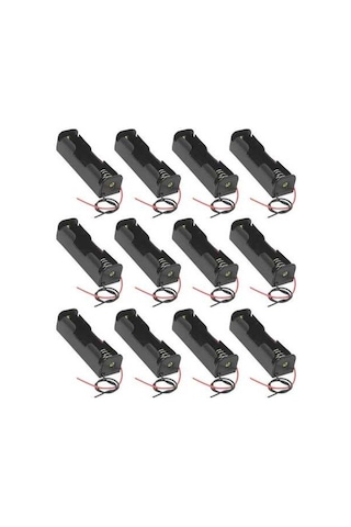 Zenithdeals 12 Adet 3,7 V 18650 Pil Tutucu, Plastik Pil Kutusu