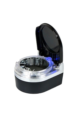 Ally Sd-1201 Led Işıklı Kapaklı Araç Küllük Oto Araba Kül Tablas Siyah