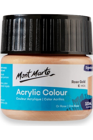 Akrilik Renkli Boya Signature 100ml - Rose Gold Çok Renkli