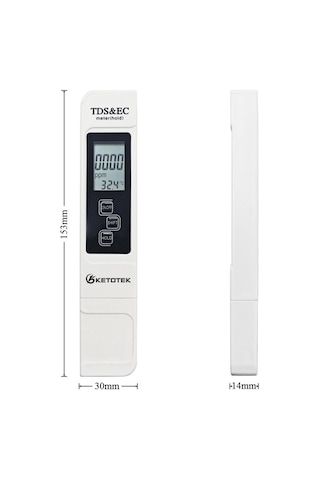 Taşınabilir Dijital Ph Ölçer 0.00-14.0 Ph Test Cihazı Tds Ec Metre Termometre 0-9999us/cm 0-9999ppm Ph Tds Ec