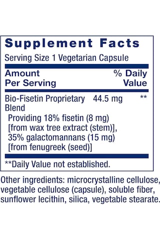 Life Extension Bio Fisetin Fenugreek Seed Cellular Health Brain Cognitive Health 30 Caps