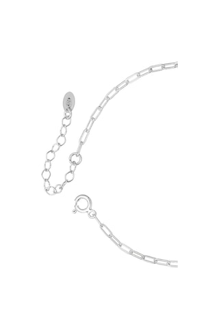 925 Ayar Gümüş Unisex Ince Minimal Ataç Zincir Erkek Bileklik Gümüş
