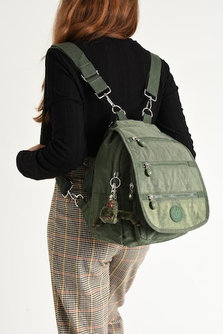 Kadın Sırt Çantası İster Sırt İster Omuz İster Önde Fonksiyonel Kullanım Çok Cepli Hafif Klinkır Kumaş 001