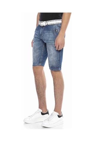 Ck217 Klasik Cep Basic Mavi Erkek Kot Kapri Şort Mavi