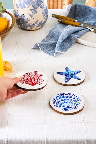 Karaca Mango Marin Bardak Altlığı 3'lü Set 10 cm