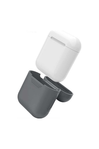 Apple Uyumlu AirPods Zore Standart Silikon Kılıf Siyah
