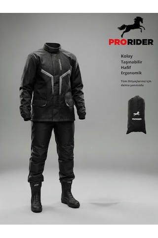 Premium Lux Yağmurluk Takım Alt Üst Su Ve Rüzgar Geçirmez Termal Motosiklet Yağmurluğu Unisex