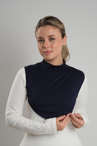Hürrem Bone Lacivert Tesettür Boyunluk Viskon Kumaş Düz 1003_02 Lacivert