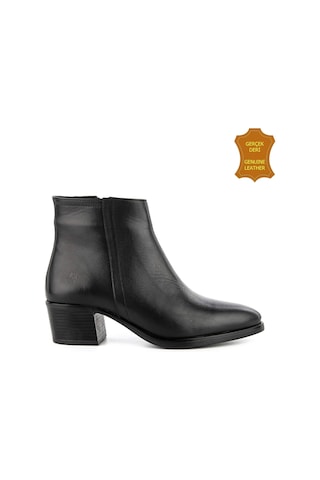 Hush Puppies Befasi 725011 Gerçek Deri, Anatomik, Kadın Bot Cilt Siyah Siyah Cilt