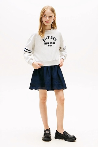 Kız Çocuk Yarasa Kollu Baskılı Sweatshirt - Gri Melanj Grey Heather