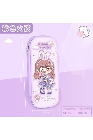 Aurora Sevimli Yaratıcıkalemçantasıkırlı Dayanıklışrtasiye Çantasıkalem Kutusu Mavi Dinozor Mavi