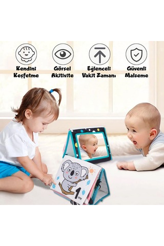 Tummy Time Hışırtılı Yumuşak Bez Aktivite Kitabı - Koala