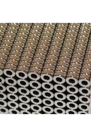 20 Adet Çap 8mm X Del.çapı 4 Mm X Kalınlık 4 Mm Süper Güçlü Delikli Neodyum Mıknatıs