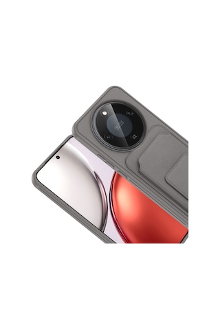 Honor Magic 8 Lite 5g İçin Uyumlu Tpu Korumalı Kart Bölmeli Deri Dokulu Kılıf