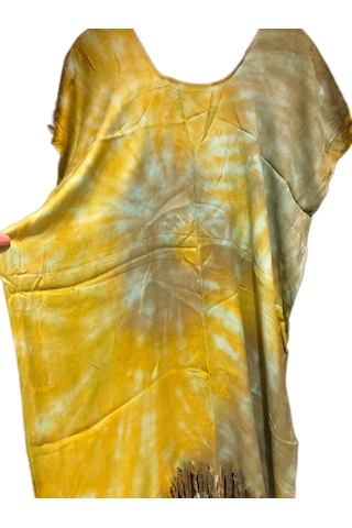 Azrua Batik Şal Elbise, Mükemmel Incelik, Batik Desenli Çok Renkli