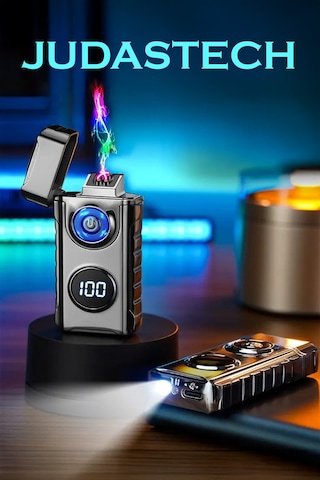 Judas K17 Usb Şarjlı 2 Arc Alevsiz Çakmak -new Style