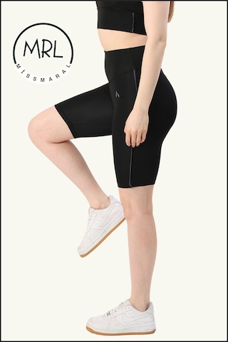 Kadın Siyah Yüksek Bel Toparlayıcı Biker Şort Kısa Spor Tayt Likralı Dalgıç Biker Tights 1043 Siyah Antrasit