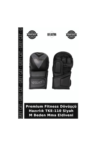 Premium Fitness Dövüşçü Hazırlık Tke-110 Siyah M Beden Mma Eldiveni