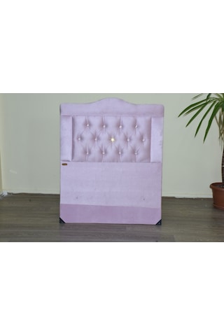 Bengimobilya Baza Başlık 90*190 Cm Tay Tüy Pembe Silinir Kumaş Kapitone Model