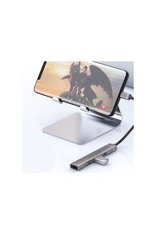 ALLY 4in1 Type-C+3.5mm+USB Girişli Çoğaltıcı Adaptör Çevirici Hu