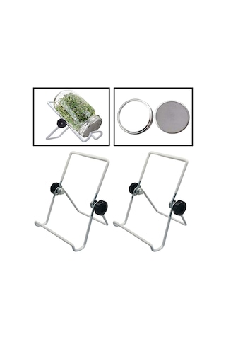 Homyl Yenilikçi Filizlenme Kavanoz Standı - Bitki Yetiştirme İçin Gümüş