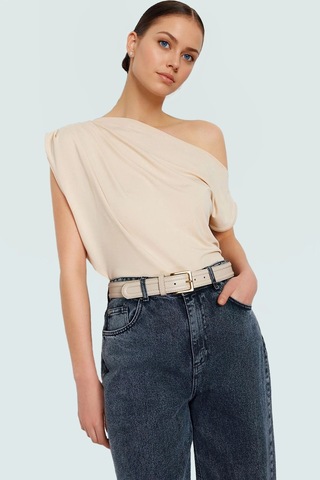 Frm Regular Kalıp Polyester Bluz Yazlık Şıklık Seçkin Malzeme Taş